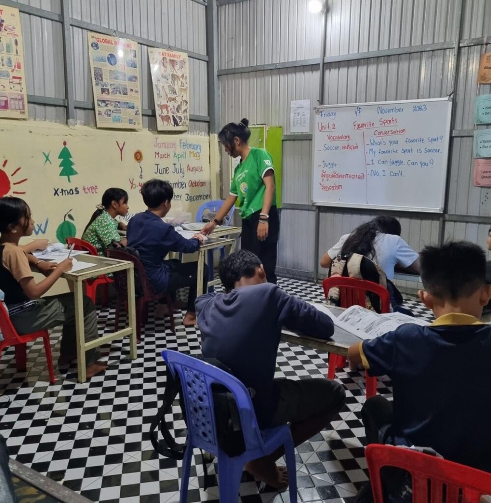 Students at their desks during a DCC lesson